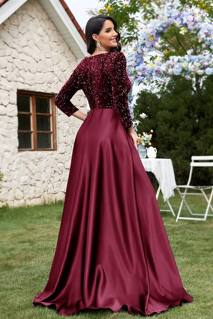Robe Boho Multicolore Décolleté Plongeant - Taille 8/10 - Coton/Polyester - Manches Longues Lanternes - Neuf